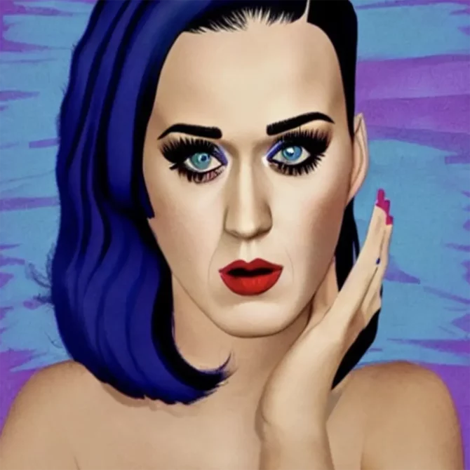 Katy Perry in the style of Whistler     5